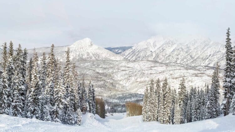 snow mountain views at Purgatory Resort