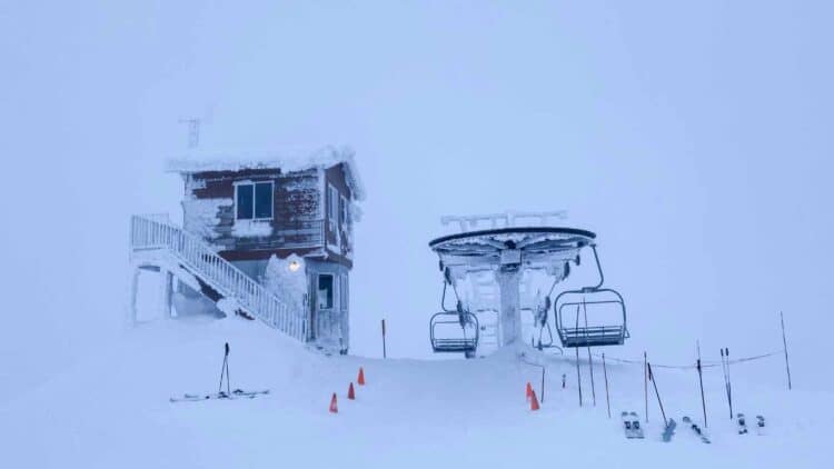 snow views at Schweitzer Mountain