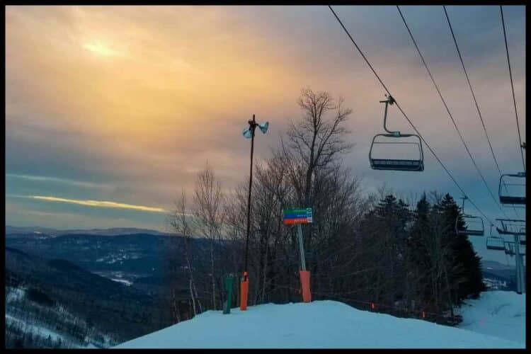 Ski lift at Sunday River, Maine