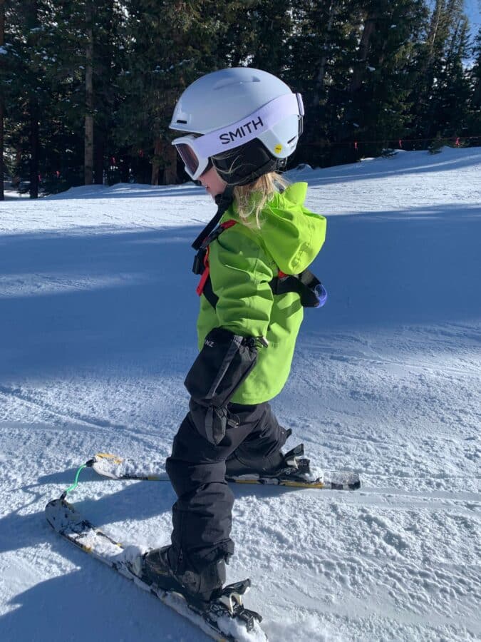 Girl skiing