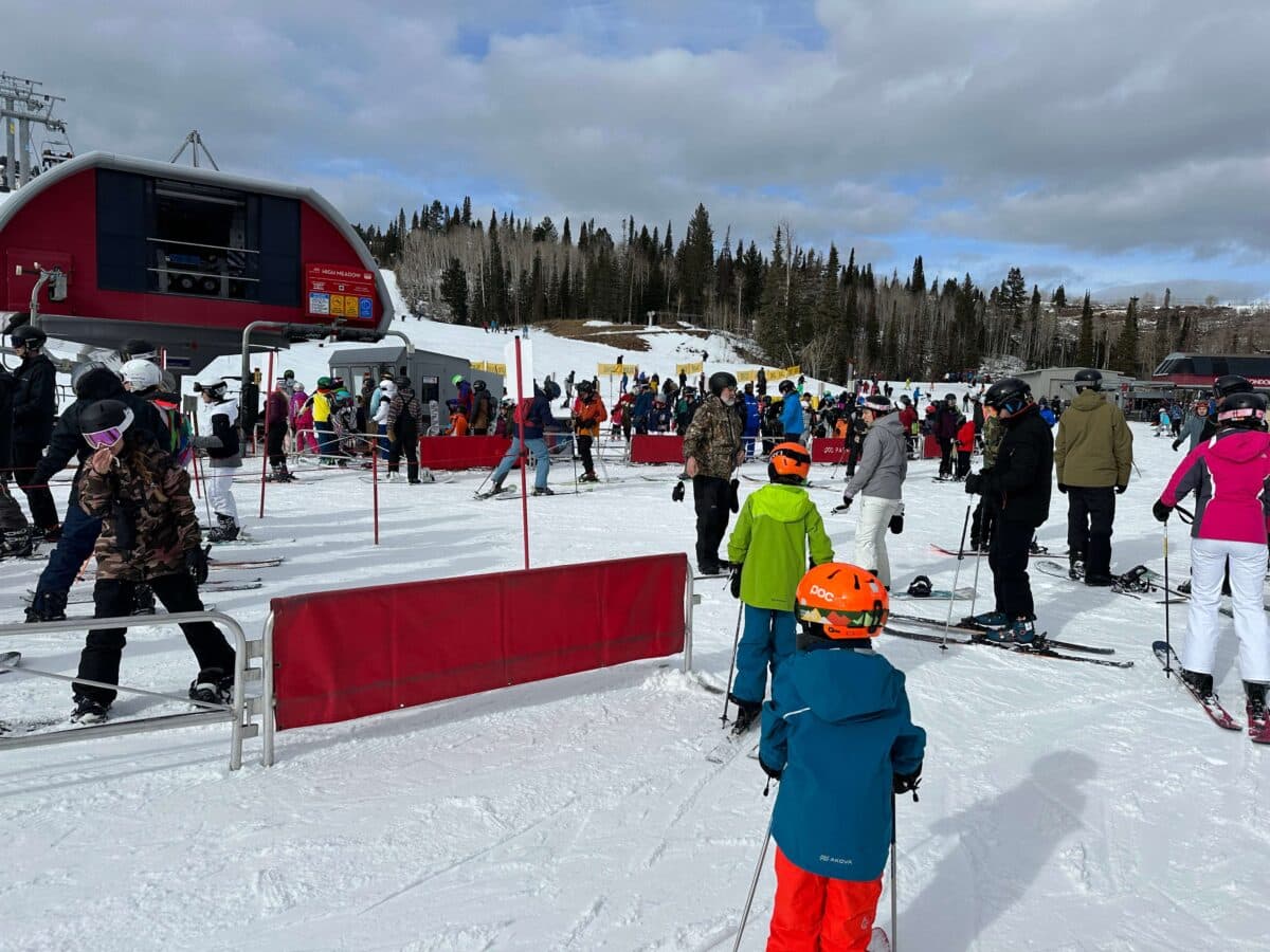 ski crowds in utah